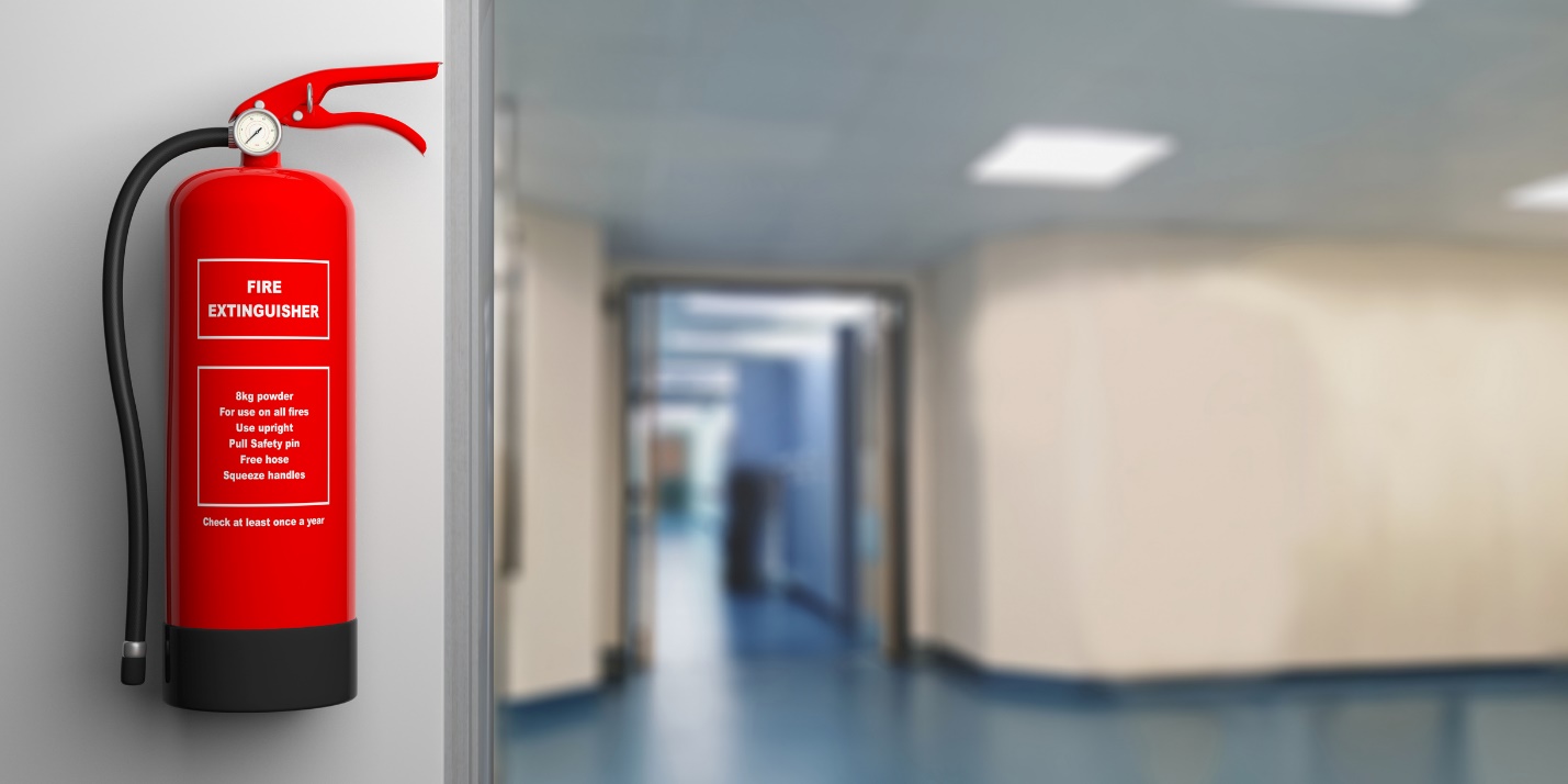 Fire extinguisher in hospital